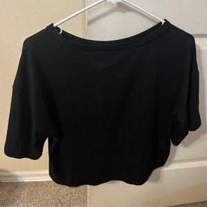 black amazon loose croptop size m